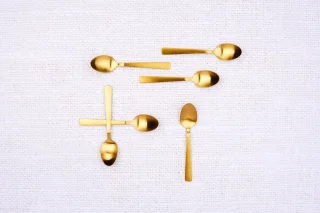 TELMO Set van 6 Kleine Gouden Lepels