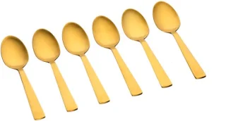 TELMO Set van 6 Kleine Gouden Lepels