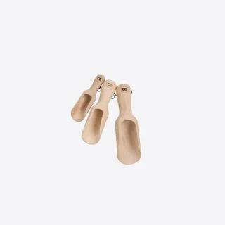 T&G Woodware set van 3 beuken kruidenlepels 8, 10 en 12 cm