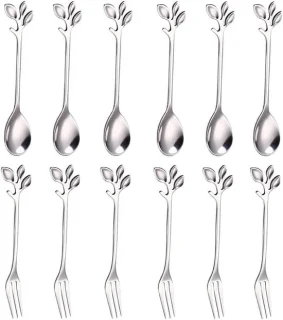 Theelepeltjes 12 stuks zilver roestvrij staal