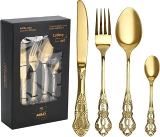 Thijox 24-delige gouden bestekset voor 6 personen
