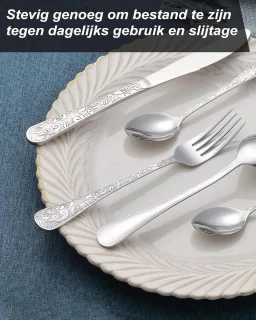 Thijox 24-delige zilver vintage bestekset voor 6 personen