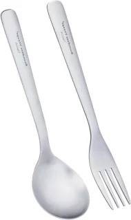 Titanium bestekset met lange handgreep