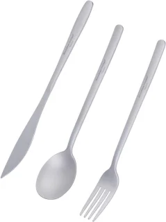 Titanium bestekset voor kamperen en outdoor activiteiten
