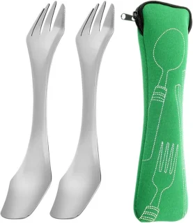Titanium Bestekset Vork & Lepel (3-delig)