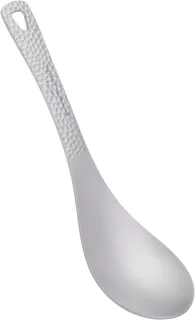 Titanium camping bestekset - soeplepel en rijstlepel 15,5 cm