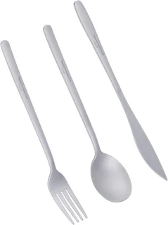 Titanium Kampeerbestek 3-delig (Lepel, Vork, Mes)