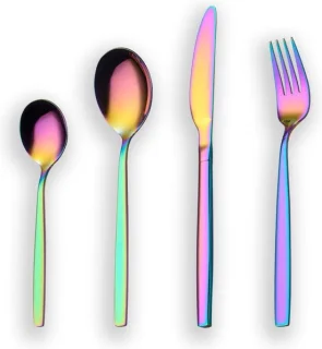 Titanium Regenboogkleurige Bestekset 24-delig voor 6 Personen