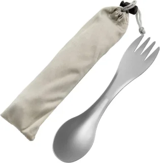 Titanium spork en lepel