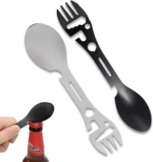 Titanium Sporks Set Zwart/Wit