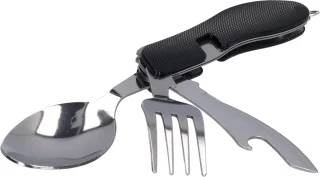 Toolbrothers 4-in-1 bestekset zwart opvouwbaar