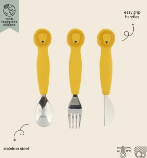 Trixie Mr. Lion Silicone Bestekset 3-delig
