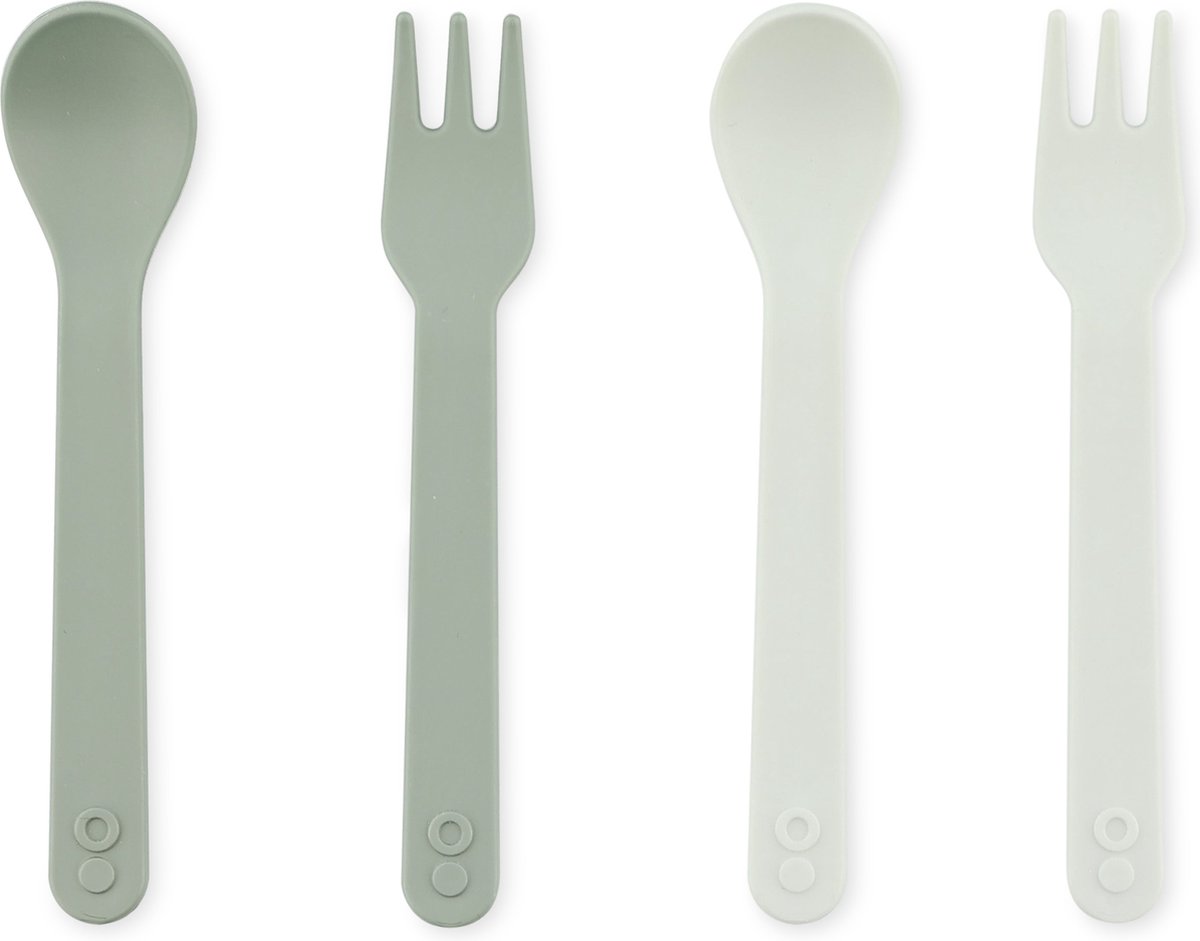 De Trixie PLA lepel en vork 2-pack Olive in één oogopslag