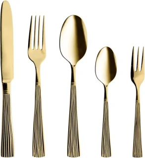 TROFIE bestekset, 30-delig, goud, roestvrij staal