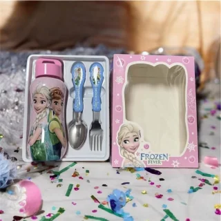 Twenty Two Elza Frozen 3-delige set waterfles en bestek