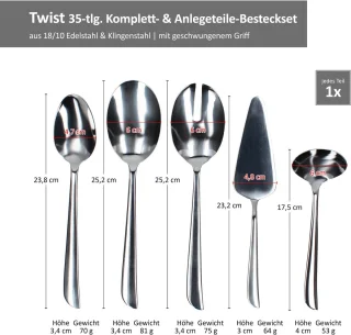 Twist 35-delige bestekset 6-persoons + bijzetborden 630-480