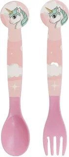 Unicorn bestekset 2-delig kinderen
