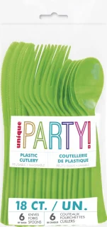 Unique Party Feest Bestek Set Limegroen 48 Personen