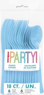 Unique Party Feest Bestekset 48-delig Lichtblauw