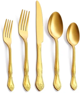 Unyqoos® Elegante 30-delige Gouden Bestekset