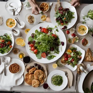 Unyqoos® Kunststof saladebestek (set lepel & vork)