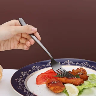 Unyqoos® Luxe Zwarte Bestekset 30-delig voor 6 Personen