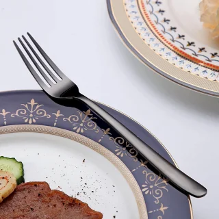 Unyqoos® Luxe Zwarte Bestekset 30-delig voor 6 Personen
