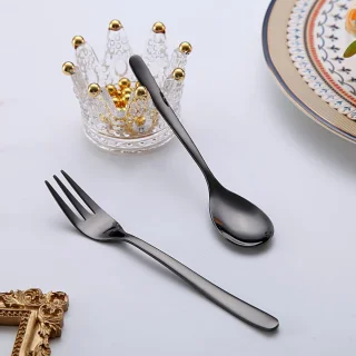 Unyqoos® Luxe Zwarte Bestekset 30-delig voor 6 Personen