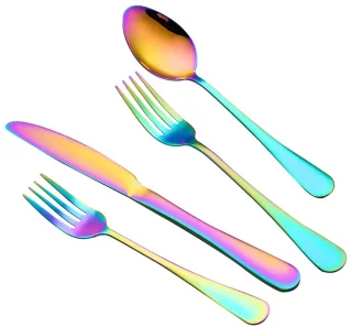 Unyqoos® Regenboog Bestekset 16-delig (4 personen)