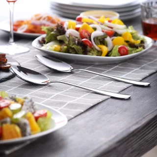Unyqoos Roestvrijstalen Saladebestekset met Lepels en Vorken
