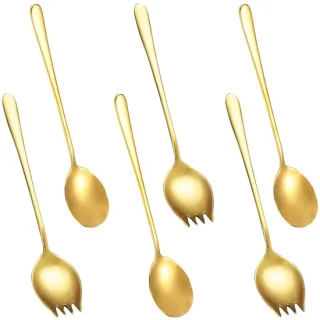 Unyqoos® Saladebestekset 6-delig Goudkleurig