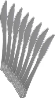 Urban Living Bestekset 40-delig kunststof zilver 17 cm