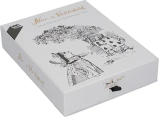 V&A Alice in Wonderland Gebaksvorkjes Porselein RVS Set 4