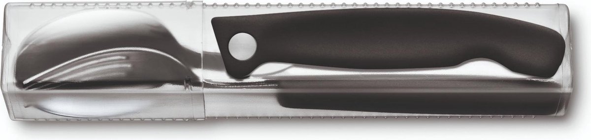 Victorinox Swiss Classic bestekset 3-delig zwart RVS