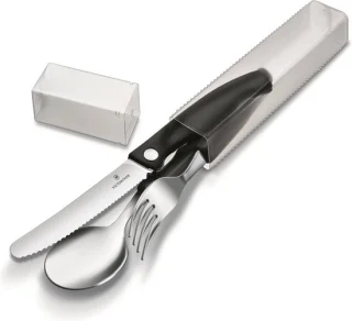 Victorinox Swiss Classic bestekset 3-delig zwart RVS