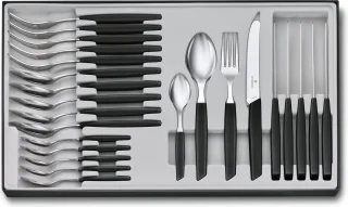 Victorinox Swiss Modern bestekset 24-delig zwart