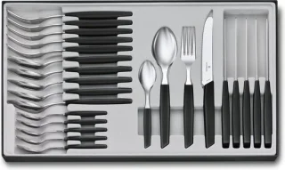 Victorinox Swiss Modern bestekset 24-delig zwart