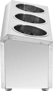 vidaXL Bestekhouder 3-vaks RVS