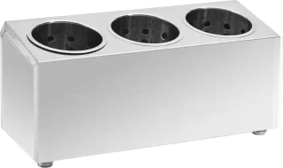 vidaXL Bestekhouder 3-vaks RVS