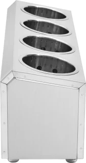 vidaXL Bestekhouder 4 vakken roestvrij staal rechthoekig