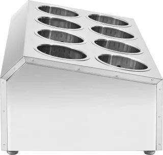 vidaXL Bestekhouder 8-vaks RVS