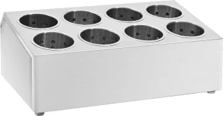 vidaXL Bestekhouder 8-vaks RVS