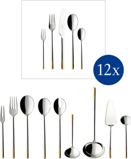 Villeroy & Boch Ella Bestekset 70-delig RVS Verguld