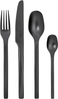 Villeroy & Boch Manufacture Rock Bestekset 16-delig Zwart