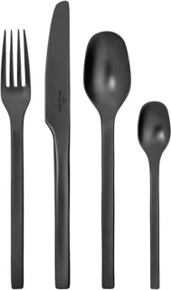 Villeroy & Boch Manufacture Rock Bestekset 16-delig Zwart