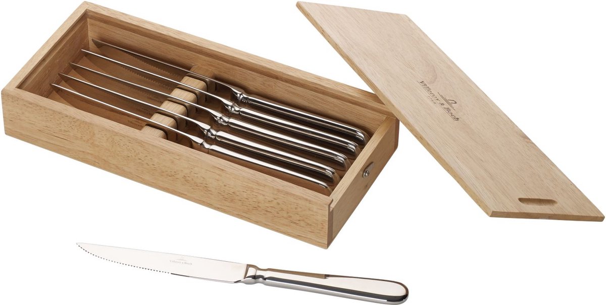 De Villeroy & Boch Oscar Pizza & Steakmes Set 6-delig in één oogopslag