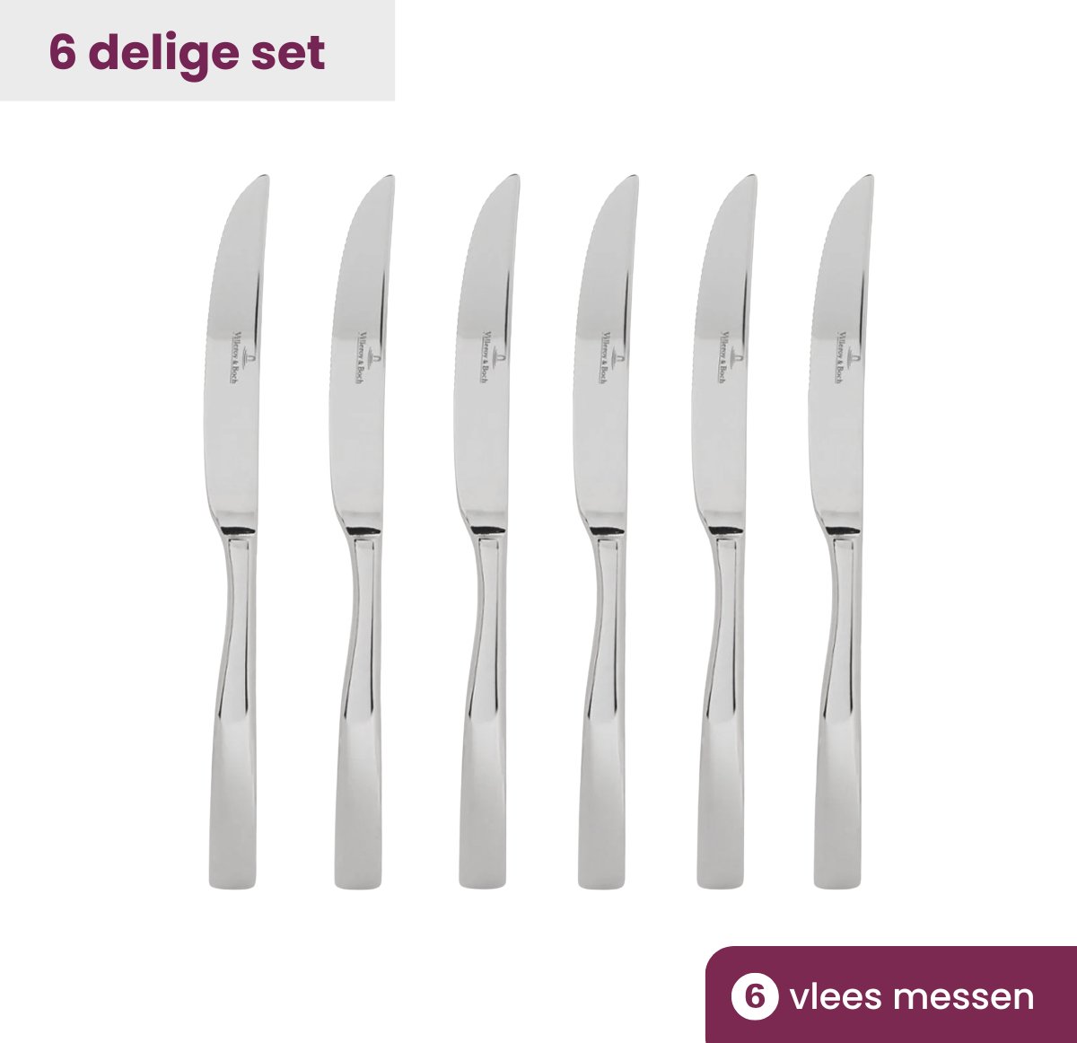 Wat vinden we goed aan de Villeroy & Boch Piemont Pizza/Steakmes Set 6-delig
