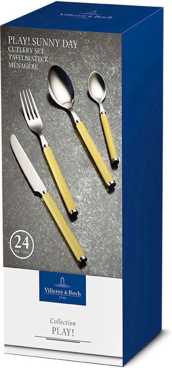 Wat vinden we goed aan de Villeroy & Boch Play! Sunny Day bestekset 24-delig