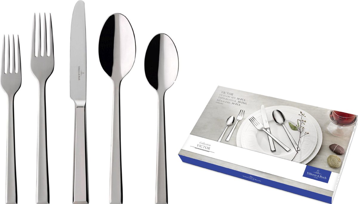 Wat vinden we goed aan de Villeroy & Boch Victor Bestekcassette 30-delig