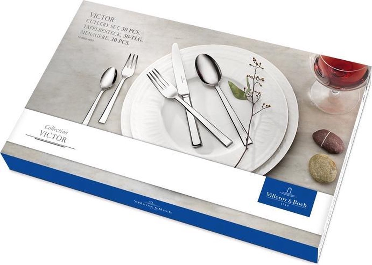 De Villeroy & Boch Victor Bestekset 30-delig in één oogopslag
